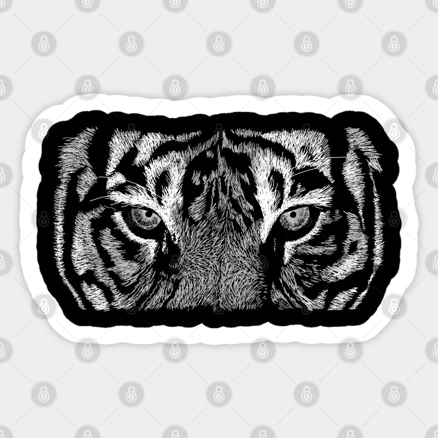 Hand drawn Tiger Sticker by jitkaegressy